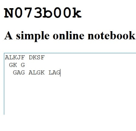 N073b00k, online notebook